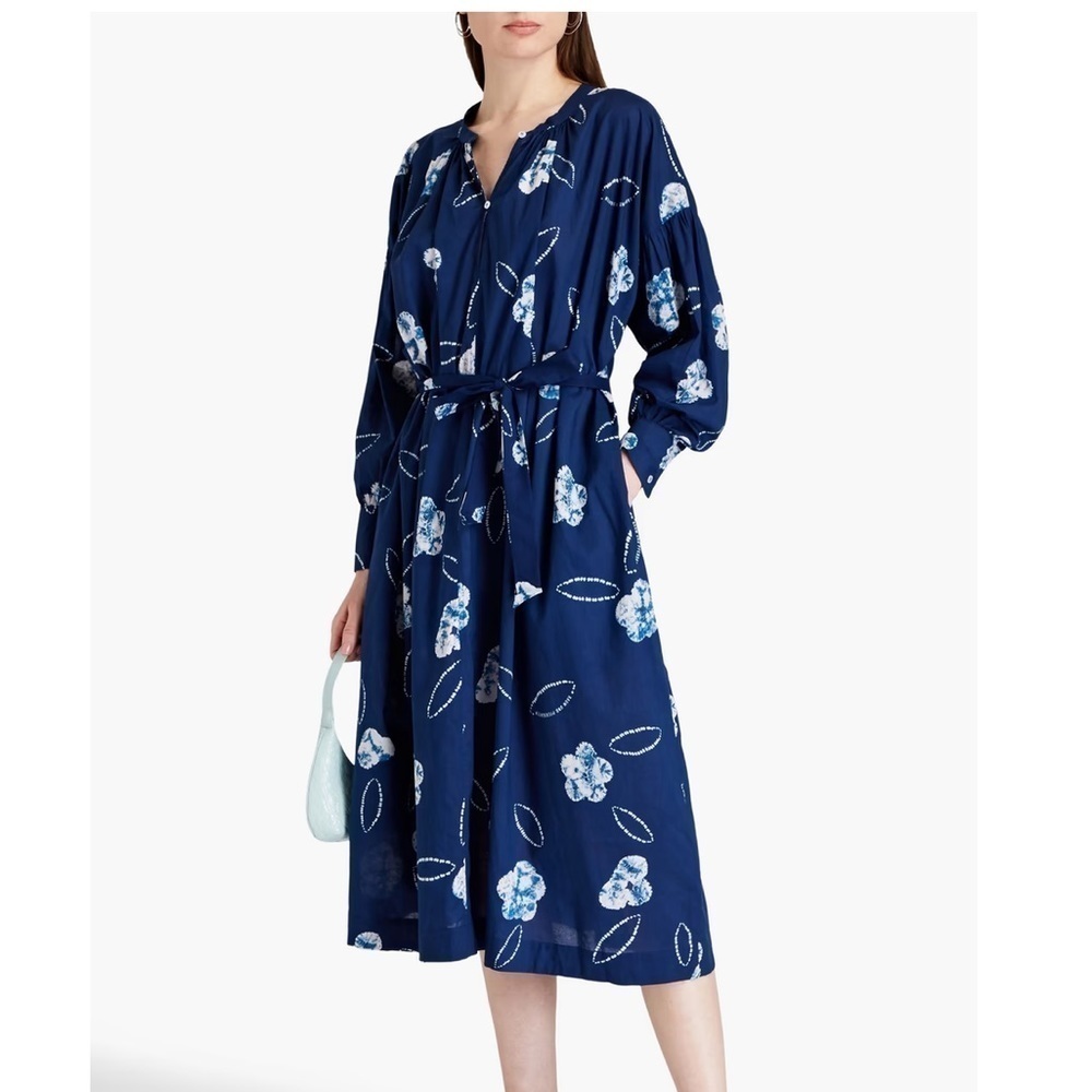 Baum Und Pferdgarten Anvi Printed Sheer Organic Cotton Midi Dress Size 38/M/8US